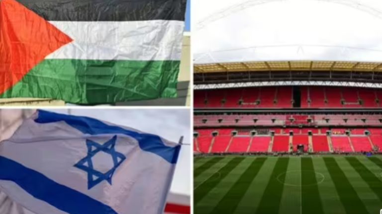 FA-ga Ka Mamnuucay Calamadaha Falastiin iyo Yahuuda  Garoonka Wembley