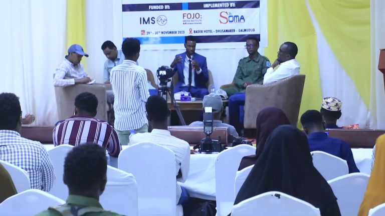 SOMA concluded stakeholders’ meeting on improving freedom of expression, safety of journalists and access to information in Dhusamareb city