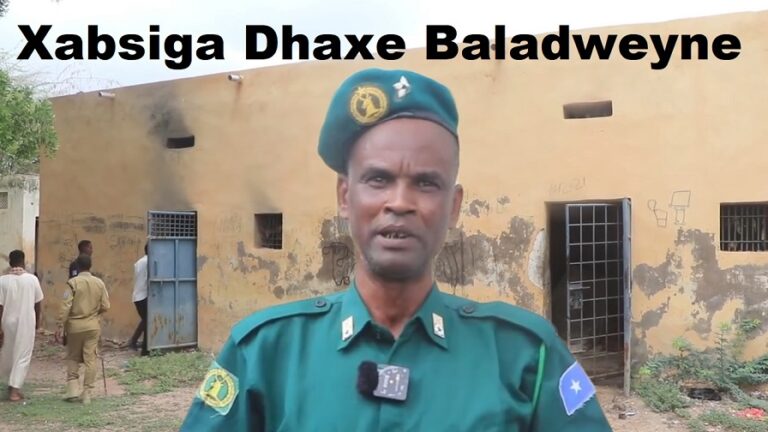 {DAAWO MUQAALKA} Xabsiga Dhaxe ee Baladweyne waxaa ku xiran Maxaabiis isku jirta AS iyo Gacan ku dhiigle Mana laha Cunto biyo Koronto iyo Musqul.