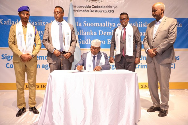 Somalia signs UN convention against transnational organized crime