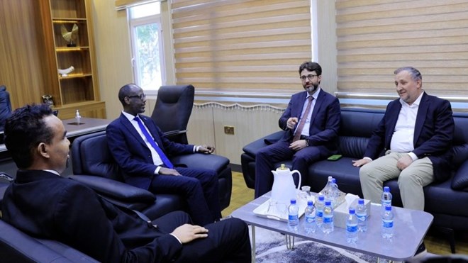 Somali Ports Minister, Turkish Ambassador discuss port development cooperation.